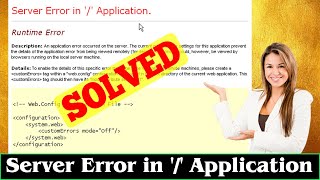 FIXED Server Error In  Application Code Problem Issue [upl. by Niatirb]