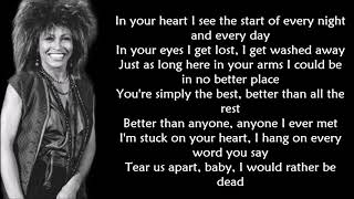 Tina Turner  The Best LYRICS [upl. by Mayes]