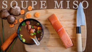 RECETTE JAPONAISE soupe miso saumon  shiitaké  UN DELICE [upl. by Rama134]