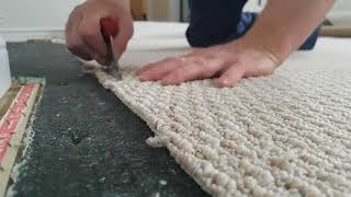 How to seam together carpet [upl. by Cacilie]