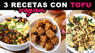 3 recetas con TOFU Fácil  Rápido  Sabroso [upl. by Ahtinak]