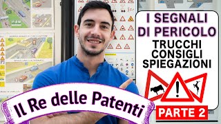 SEGNALI DI PERICOLO PT2  IL RE DELLE PATENTI  PATENTE B  ESAME DI TEORIA [upl. by Hiltan]