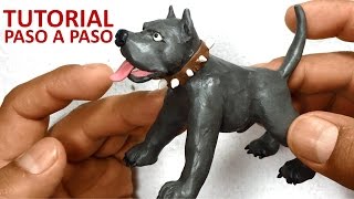 Como hacer un perro pitbull de plastilina  how to make a pitbull dog with clay [upl. by Rellim]