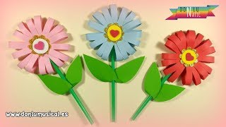 Cómo hacer FLORES DE PAPEL en 5 minutos 🌸🌼🌺 RECICLAJE [upl. by Atika]