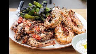 Andrew Zimmern Cooks Grilled Shrimp [upl. by Papst]