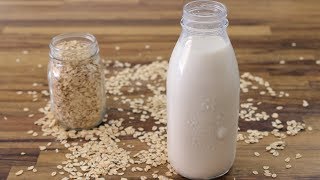 How to Make Oat Milk  Homemade Oat Milk Recipe [upl. by Nancey]