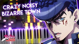 Crazy Noisy Bizarre Town  JoJos Bizarre Adventure Part 4 OP 1  THE DU synthesia piano tutorial [upl. by Aicil327]