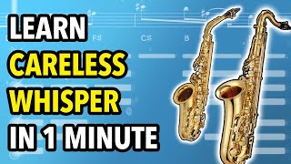 Careless Whisper Sax Tutorial  Saxplained [upl. by Annatnom]