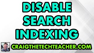 How To Disable Windows 10 Search Indexing 2022 [upl. by Leinehtan]