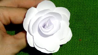 CÓMO HACER una FLOR DE PAPEL EN 5 MINUTOS [upl. by Saimerej280]