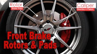 Front Brembo Brake Rotors and Pads  Cadillac CTS CT6 ATS Camaro [upl. by Akiaki14]