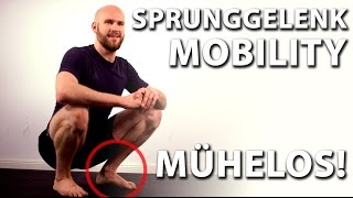 15 Meine einfache Mobility für Sprunggelenk TIEFE KNIEBEUGE [upl. by Niletac542]