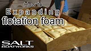 How to pour expanding flotation foam in a boat hull  How to Build a Boat Part 10 [upl. by Nary]