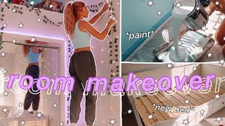 EXTREME ROOM MAKEOVER TRANSFORMATION aesthetictiktokpinterest inspired bedroom [upl. by Richers]