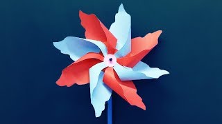 How to make a Paper Windmill  DIY Pinwheel making tutorial for Kids [upl. by Sadowski]