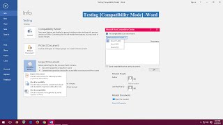 MS Word How to Find ConvertUpgrade Compatibility Mode Old to New Version [upl. by Botsford]