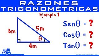 Razones trigonométricas de un ángulo  Ejemplo 1 [upl. by Llezniuq]