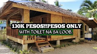 BAHAY KUBO DESIGN IN PHILIPPINES🇵🇭BAMBOO HOUSE WORTH OF 130K PESOS [upl. by Lyrem960]