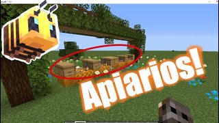 Como Hacer que las Abejas entren en un Apiario Minecraft😍 [upl. by Nolyad257]