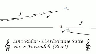 Line Rider 14  LArlesienne Suite No 2 Farandole Bizet [upl. by Leahcim]