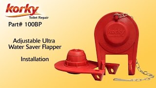 How to install an Adjustable Ultra Toilet Flapper by Korky [upl. by Narruc959]