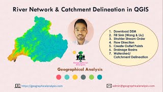 River Network and Catchment Delineation from DEM using QGIS  Watershed Delineation [upl. by Haukom]