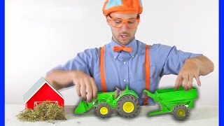 Tractors for Children  Blippi Toys  TRACTOR SONG [upl. by Artemisa]