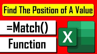 How to Use MATCH Function in Excel [upl. by Rahal548]