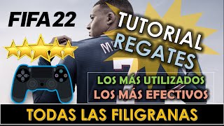 TODAS LAS SKILLS DE FIFA 22  TUTORIAL  LOS REGATES MÁS EFECTIVOS  1 2 3 4 Y 5 FILIGRANAS [upl. by Ayahsey]