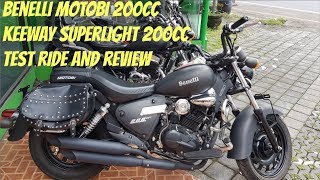 Benelli Motobi 200cc Keeway Superlight 200cc test ride and review [upl. by Aliuqahs]