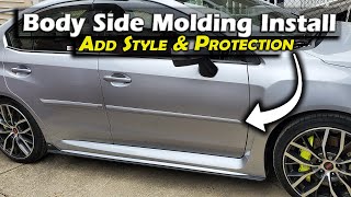 Body Side Molding and Rear Trunk Trim Installation  2015 WRXSTI [upl. by Etaner]