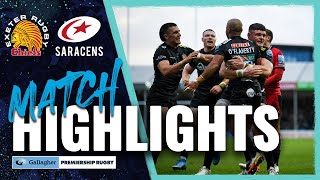 MATCH HIGHLIGHTS Exeter Chiefs v Saracens [upl. by Ruon]