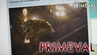 Primeval Series 2  Episode 3  A Smilodon Kills a Civilian on a Railway Platform 2008 [upl. by Naitsirc]