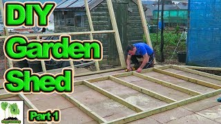 How To Build A Garden Shed Or Is It A Tiny House Complete Step By Step Guide Part 1 [upl. by Tiffie]