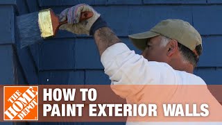 How to Paint Exterior Walls  The Home Depot [upl. by Humo403]