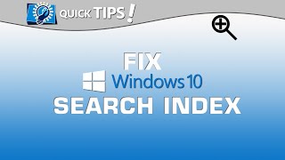 Quick TIPS Fix Windows Search Index [upl. by Nnylharas]