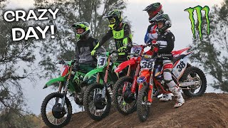 RIDING WITH PROFESSIONAL SUPERCROSS RIDERS AT MY HOUSE [upl. by Notniuqal518]