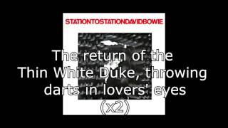 Station to Station  David Bowie  Lyrics [upl. by Sivrup]