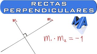 Rectas perpendiculares  Ecuación de la recta [upl. by Ardnnaed352]