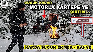 ZORLU KARTEPE MACERASI  KARDA SUCUK EKMEK amp KAR SUYU İLE KAHVE  DDD BAŞKANI İŞ BAŞINDA [upl. by Elwira589]