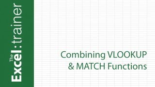 Excel Combining Vlookup and Match Functions [upl. by Adlaremse577]