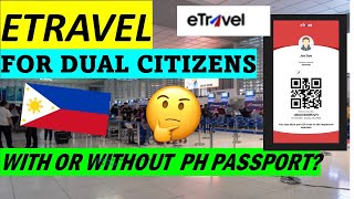 TRAVELING TO PHILIPPINES AS A DUAL CITIZEN  ETRAVEL REGISTRATION [upl. by Lidaa]