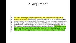 Argumenterande text i fem stycken  ett exempel [upl. by Egdamlat478]