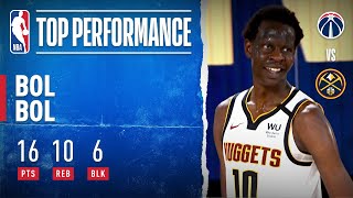 Bol Bol Shows Versatility In First NBA Action [upl. by Delsman]