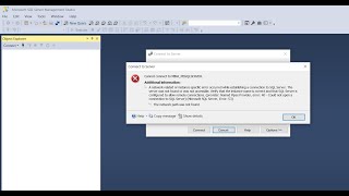 HOW TO FIX CANNOT CONNECT TO SQL SERVER ERROR [upl. by Yenittirb]