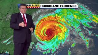 FLORENCE LATEST Where is Tropical Storm Florence heading [upl. by Ekud485]