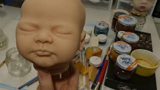 Painting a Reborn Doll Start to Finish Video 1 [upl. by Devitt956]