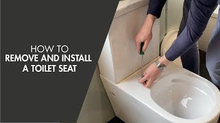 How to Remove and Install a Toilet Seat [upl. by Lenci76]