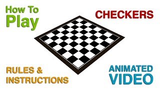 How To Play Checkers  Checkers Rules and Instructions  Learn Rules of Checkers [upl. by Laikeze]