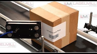 LabelMill LM3605CW Print and Apply Corner Wrap Label Applicator [upl. by Queridas]